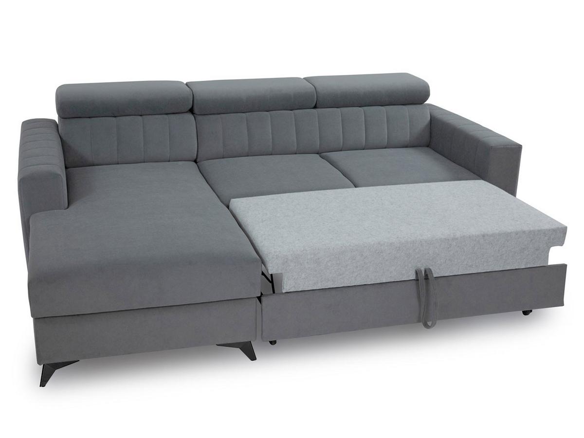 ECKSOFA Milano, Seite: Links LC+2R - Beige/Schwarz, Holz/Textil (236/172cm) - MIRJAN24