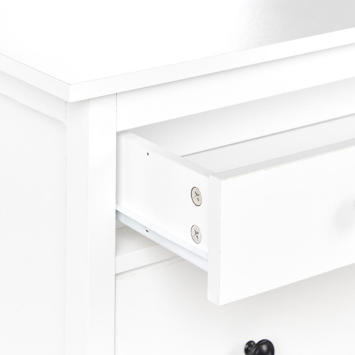 SCHUHSCHRANK Weiß Gibson - Weiß, Holzwerkstoff (89/127/30cm) - Beliani