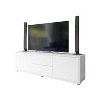 TV-ELEMENT Gesita - Silberfarben/Weiß, Holzwerkstoff/Kunststoff (141/50/41cm) - MIRJAN24
