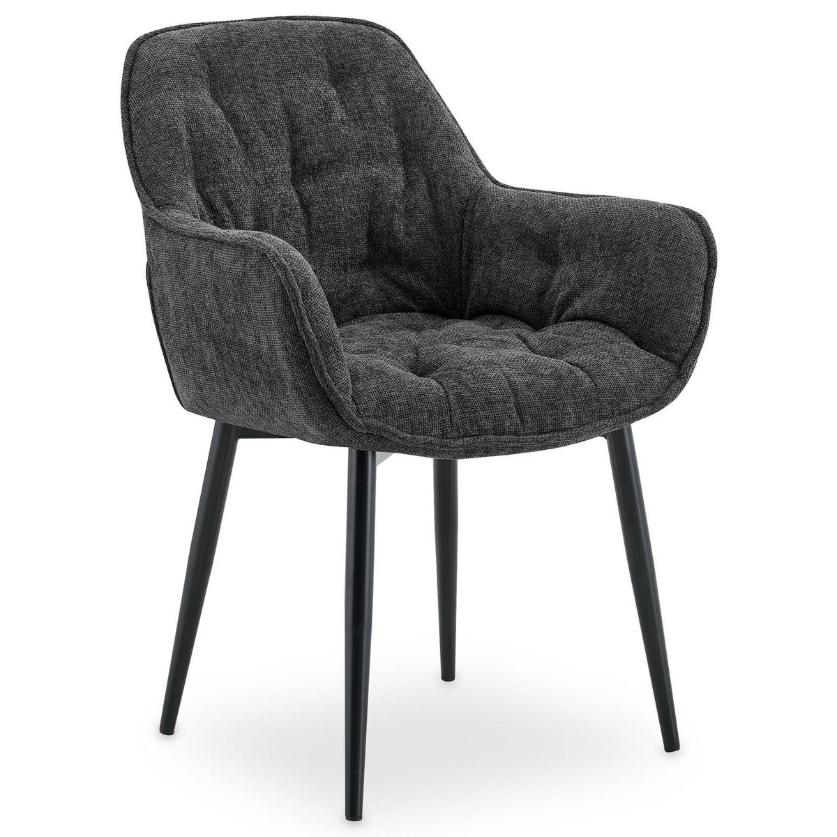 ESSZIMMERSTÜHLE ARDEN 2er-Set grau - Grau, Textil (47/81/60cm) - IDIMEX