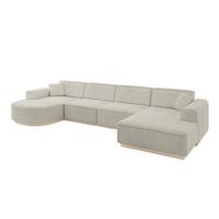 WOHNLANDSCHAFT ARRIO-U2 303x171x83 cm Creme - Ecru/Creme, Holzwerkstoff/Textil (388/83/171cm) - ALTDECOR