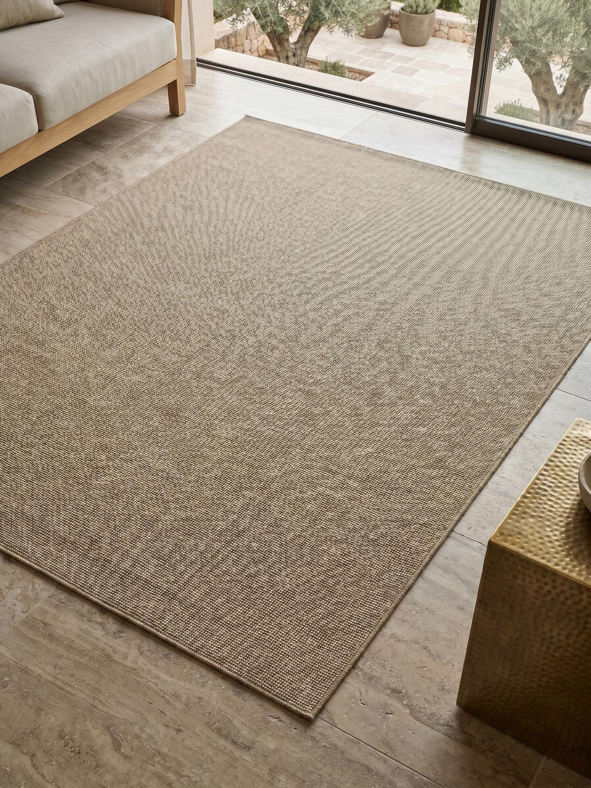 TEPPICH Outdoor KASBERG in Beige, im Vintage-Stil, 120 x 170 cm - Beige, Textil (170/120cm) - KADIMA DESIGN