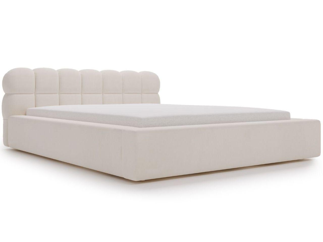 POLSTERBETT Plaza 180x200 Creme - Creme/Naturfarben, Holz/Kunststoff (180/200cm) - Graingold