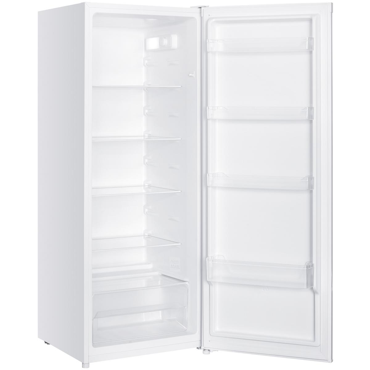 KÜHLSCHRANK CS2422E-W ohne Gefrierfach groß - 242 Liter, freistehend, 143 cm hoch, weiß - Weiß, Glas/Kunststoff (54.5/143/55.5cm) - homeX