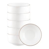 SCHÜSSELN Sento Home Pure Lines Cocoa Brown ø 20,3 cm 6er Set - Hellbraun, Keramik (20.3cm) - Seltmann Weiden