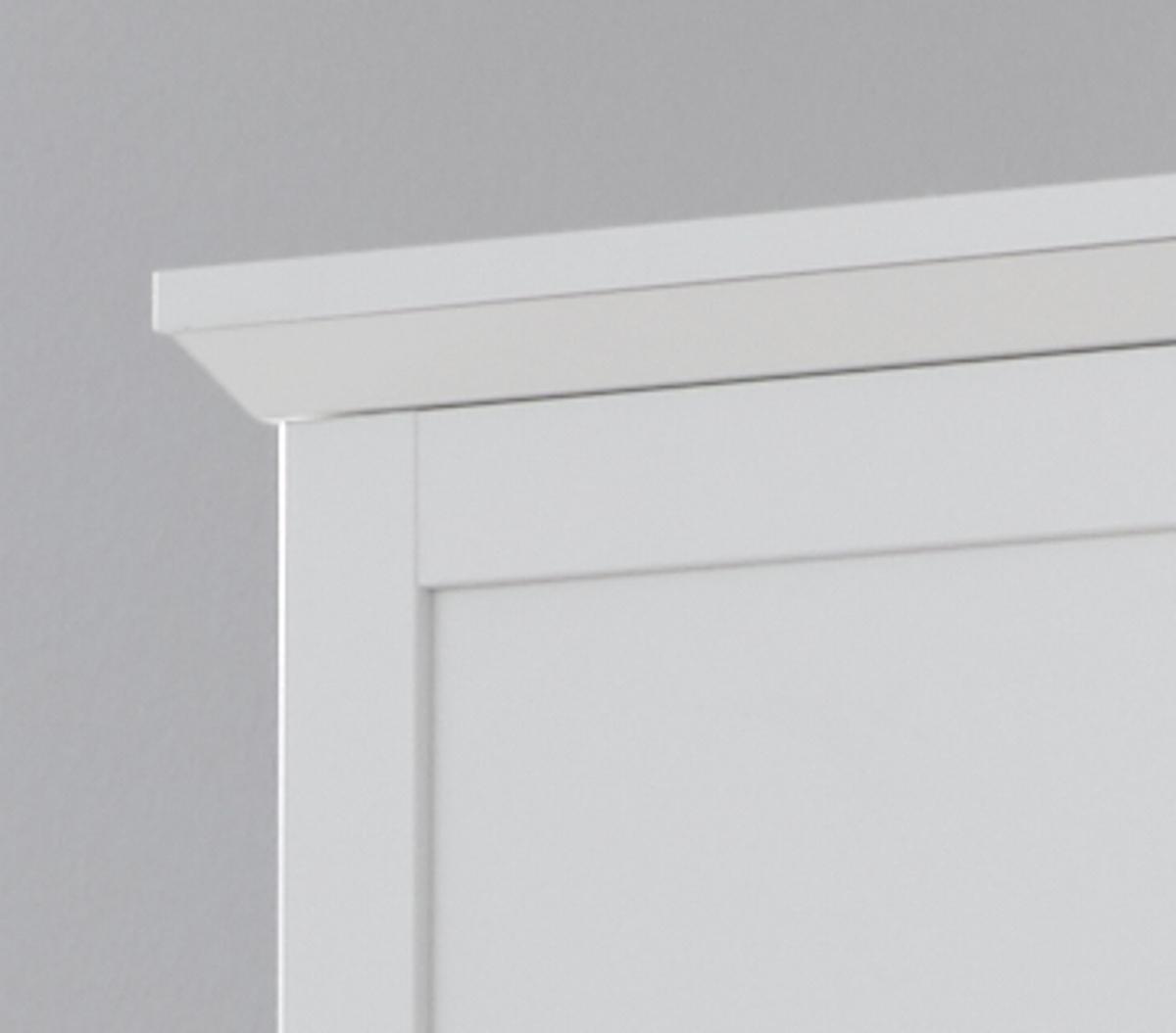 GARDEROBENSCHRANK weiß 81 x 196 cm, Flurgarderobe mit Kleiderstange - Silberfarben/Weiß, Holzwerkstoff/Metall (81/196/41cm) - Top.Furn
