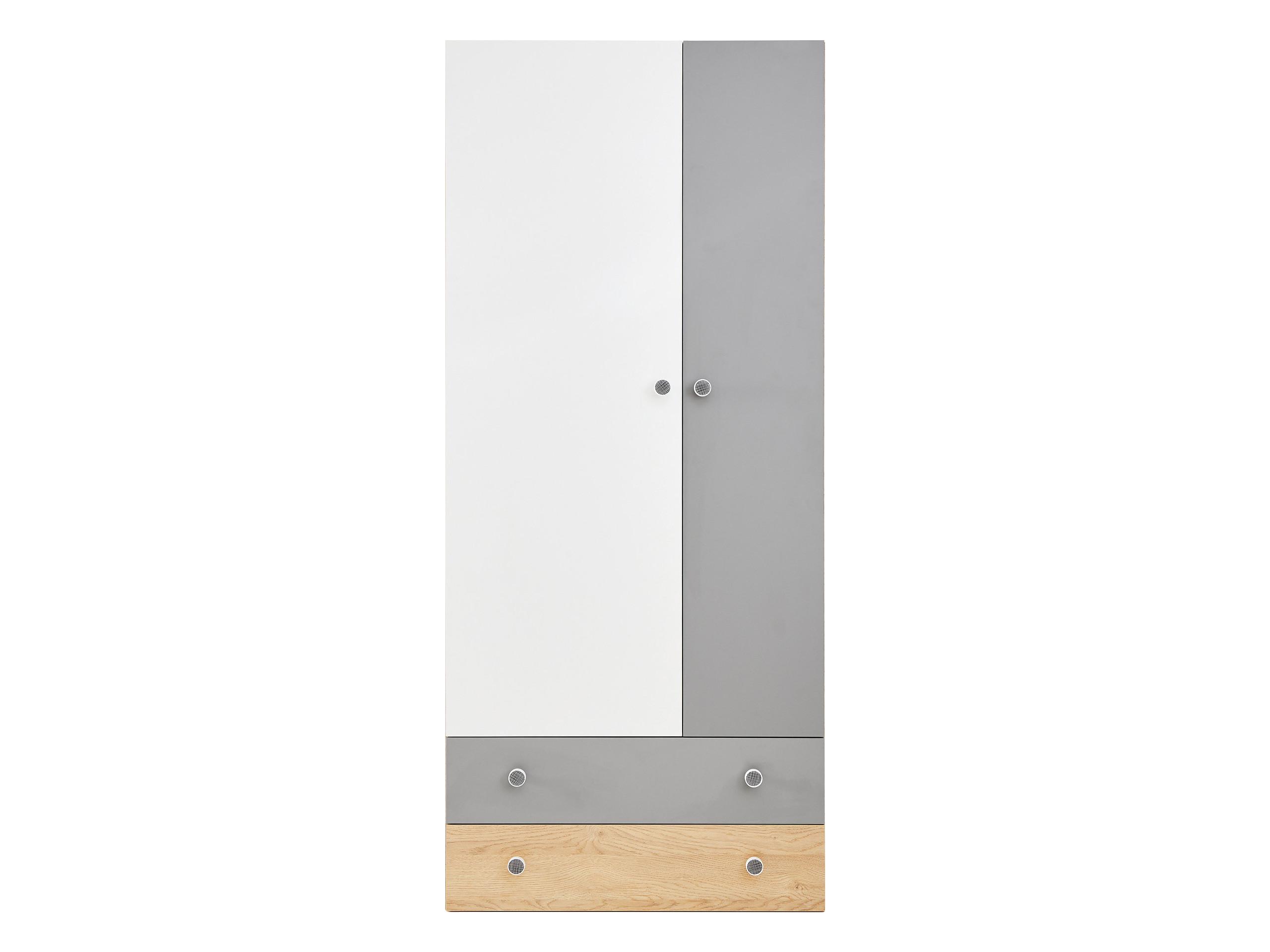 KLEIDERSCHRANK Pixel PX3 - Eichefarben/Weiß, Holzwerkstoff (80/190/50cm) - MIRJAN24