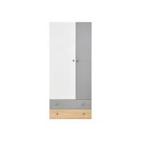KLEIDERSCHRANK Pixel PX3 - Eichefarben/Weiß, Holzwerkstoff (80/190/50cm) - MIRJAN24