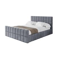 POLSTERBETT mit Bettkasten, Fußteil und Lattenrost, Boxbett mit Matratze H3/H4 - AMEA-Z 180x200 Grau - Grau, Holzwerkstoff/Textil (180/200cm) - ALTDECOR