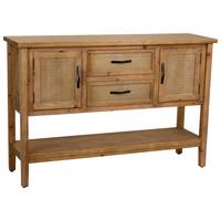 KONSOLENTISCH aus Holz und Metall braun, 122x35x82 cm - Braun, Holz (35/122/81.5cm) - Wanderlust