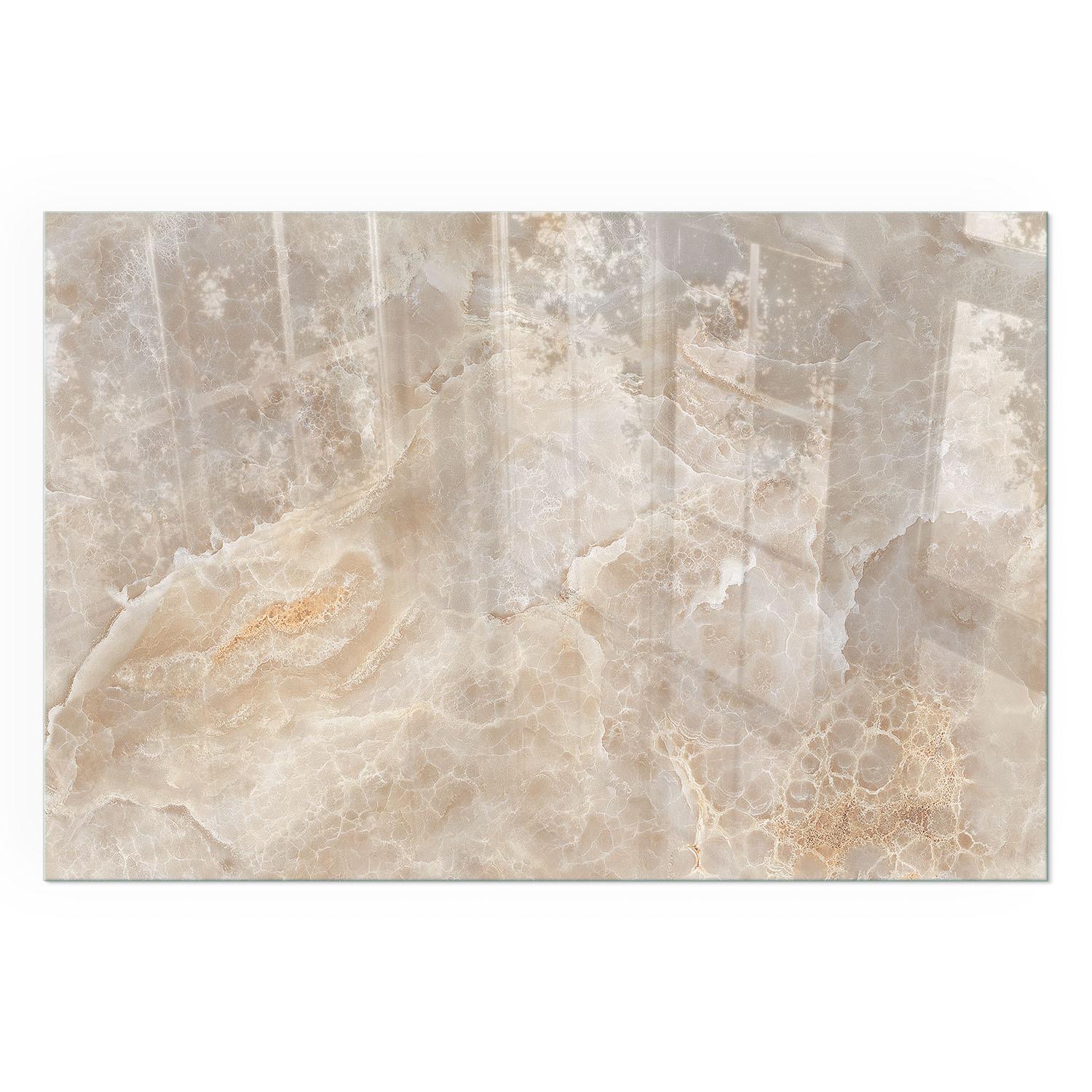 GLASPLATTE für Kamin 60x40 cm - Beige, Glas (60/40/0.4cm) - TULUP