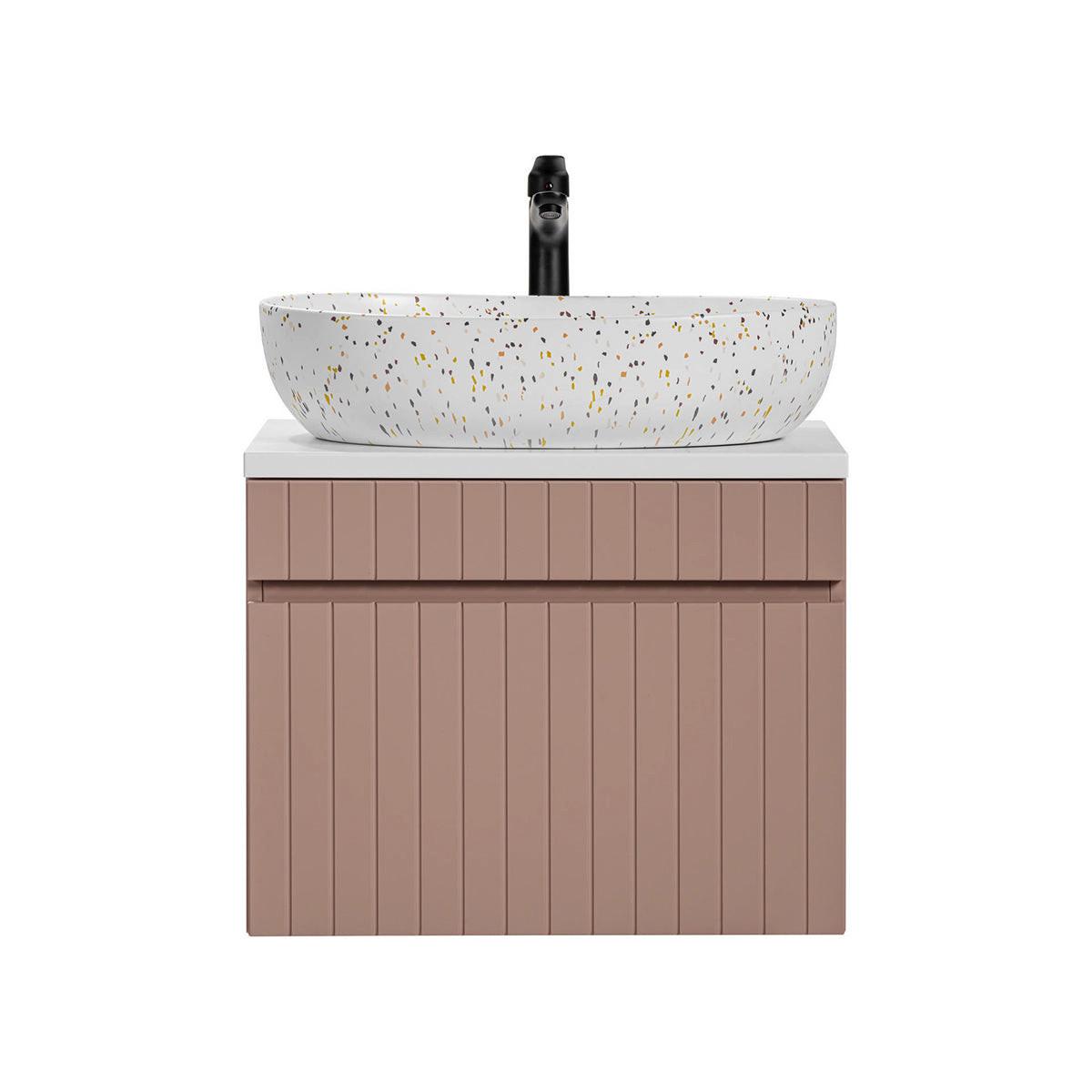 WASCHTISCH 60.4cm Zelie Rose - Rosa, Holzwerkstoff (60.4/48/46cm) - Petits-meubles