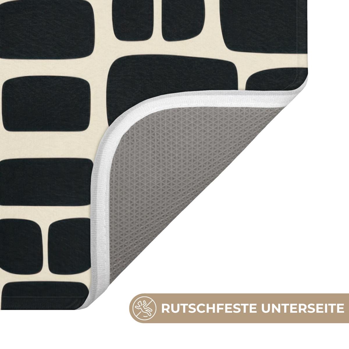 WC-VORLEGER Modern - Bio - Schwarz WC Teppich 50x80 cm - Anthrazit, Textil (50/1cm) - OnlyWow