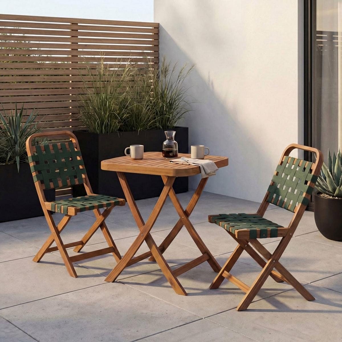 GARTEN-SET Braun, Grün - Braun/Grün, Holz - MCW