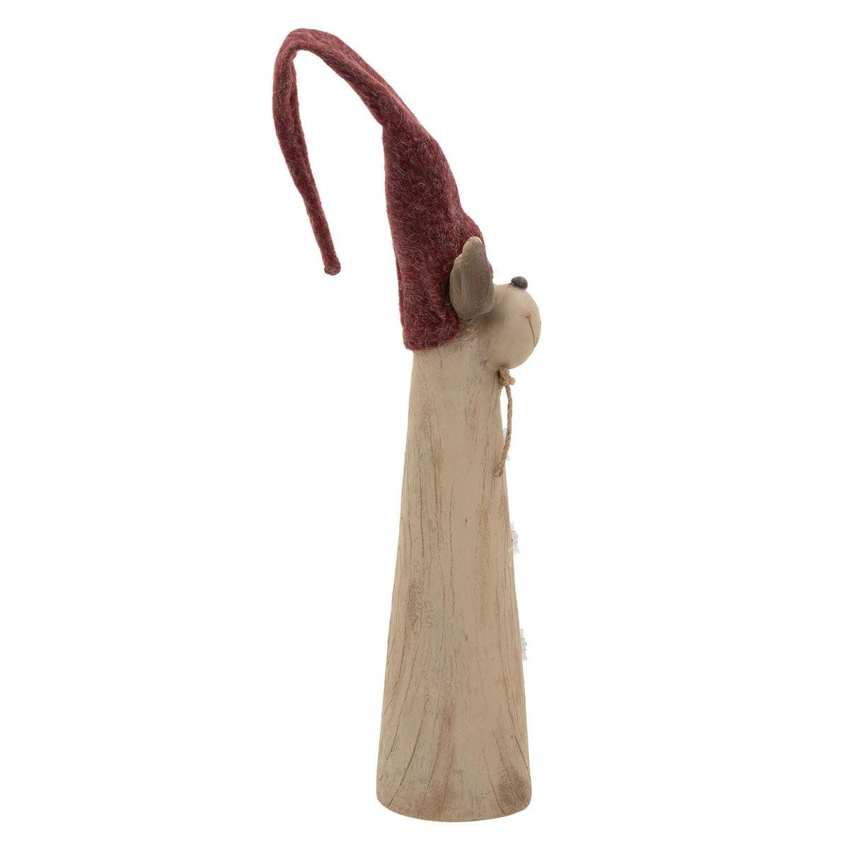 WEIHNACHTSELCH-FIGUR mit LED-Beleuchtung Weihnachtsdeko Innen höhenverstellbar 80-113 cm Braun Holzoptik - Braun, Stein (24/113/16cm) - ECD-Germany