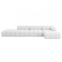 ECKSOFA modulares Sofa Lizur-L2 - 380x160x70 cm Weiß Bouclé - Weiß, Holzwerkstoff/Textil (380/160cm) - ALTDECOR