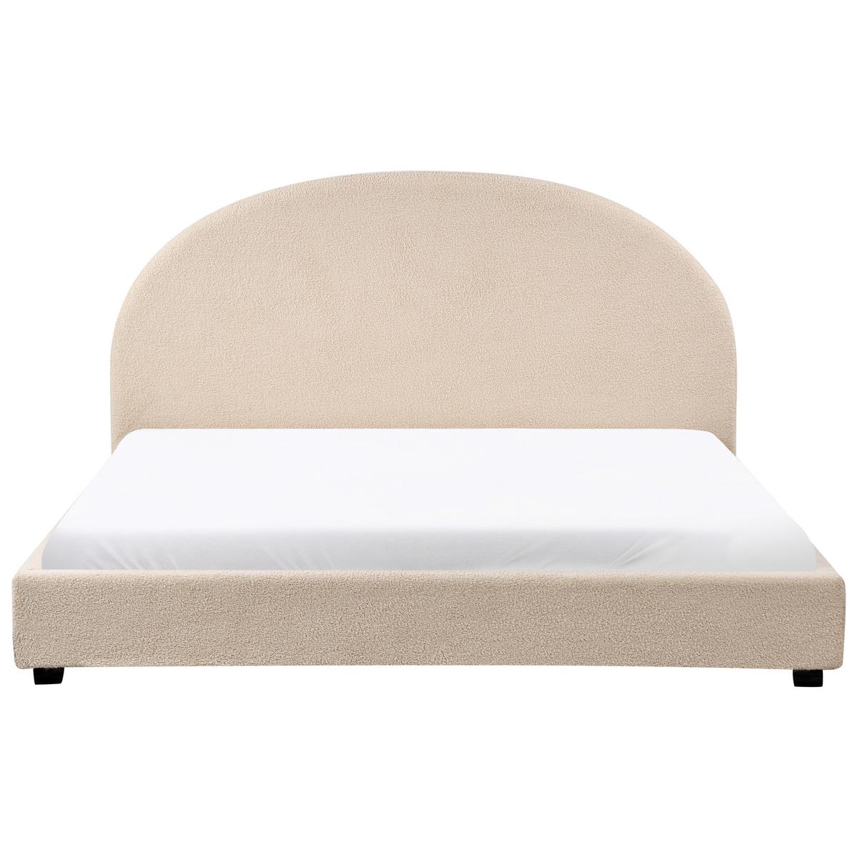 BETT mit Lattenrost 180/200 cm Beige Vaucluse - Beige, Textil (180/200cm) - Beliani