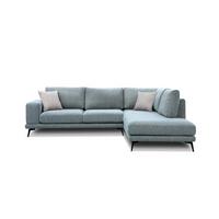 ECKSOFA MEDIOLANE 5-Sitzer, mintgrün - Mintgrün, Holzwerkstoff/Textil (282/219cm) - Wozimo