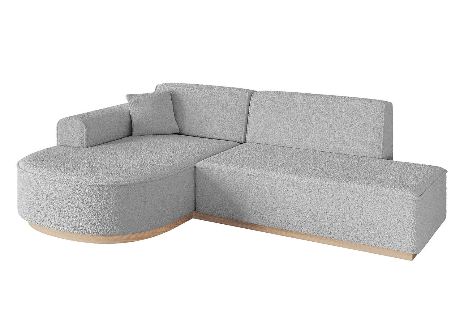 ECKSOFA Ottomane Links ARRIO-L1 - 243x171x83 cm Hellgrau - Hellgrau, Holzwerkstoff/Textil (243/171cm) - ALTDECOR