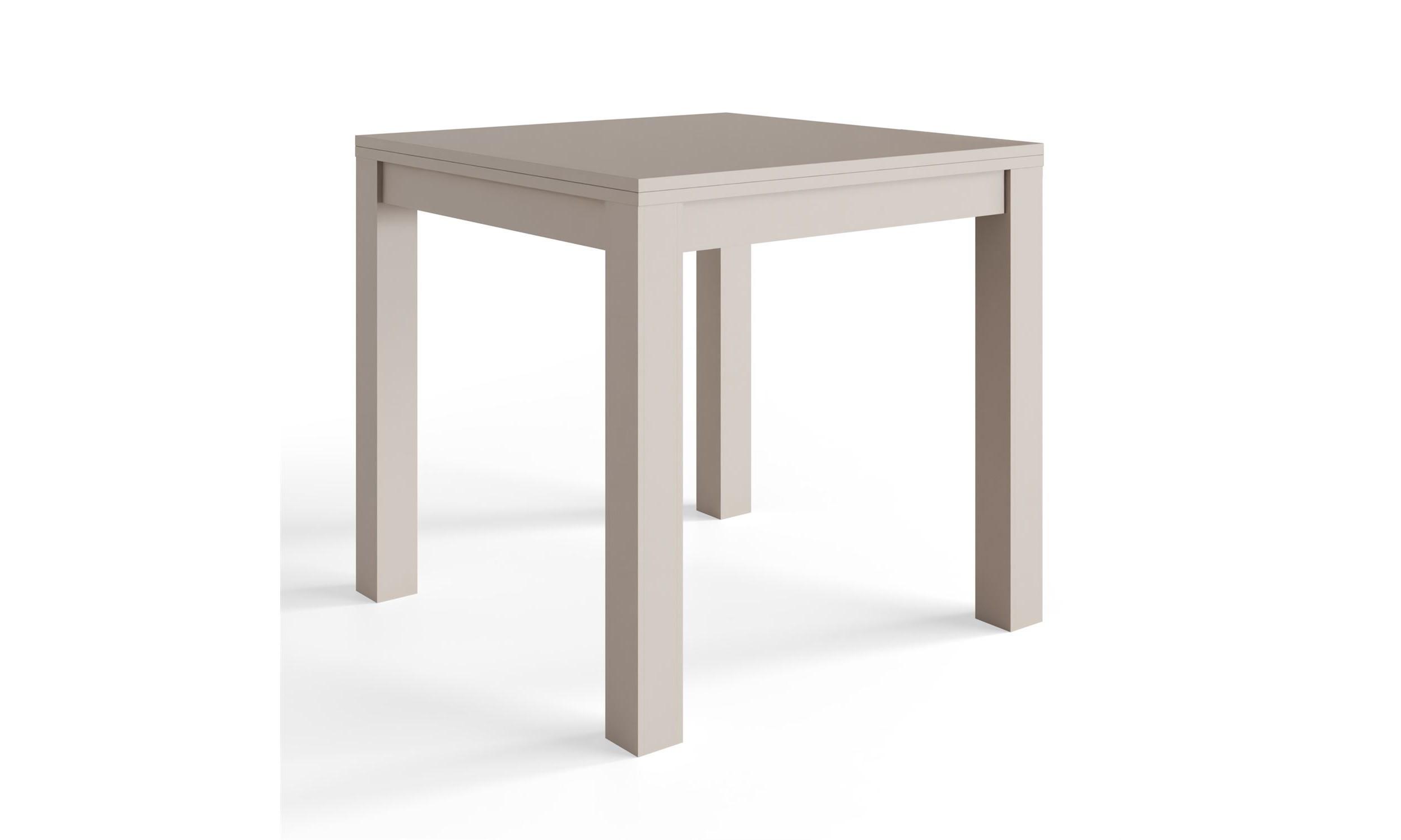 ESSTISCH VIGO 80–160/80/78,5 cm Kaschmir ausklappbar - Kaschmir, Holzwerkstoff (80/80/78.5cm) - Lookway