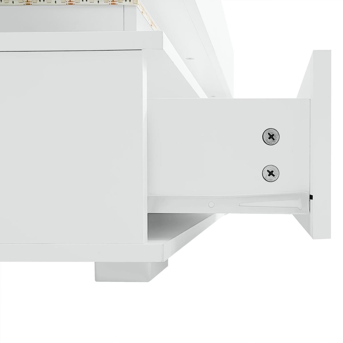 COUCHTISCH Weiß 100/50/44 cm - Grau, Holzwerkstoff (100/50/44cm) - Urban Meuble