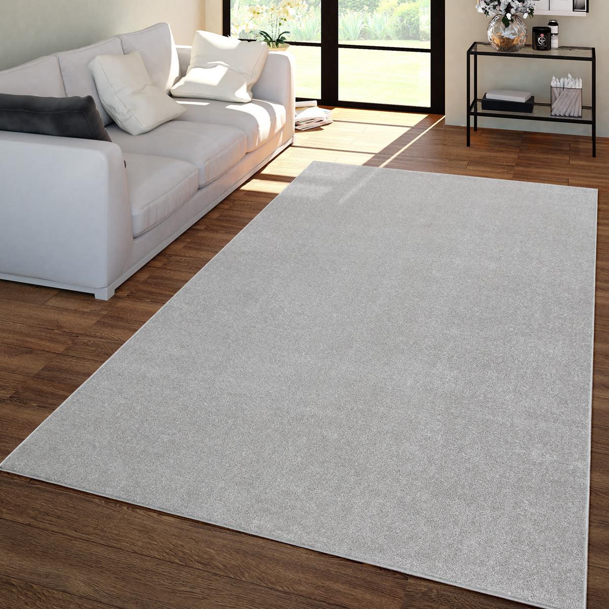 FLACHWEBETEPPICH Silberfarben 60 x 100 cm - Silberfarben, Kunststoff (60/100cm) - TT Home
