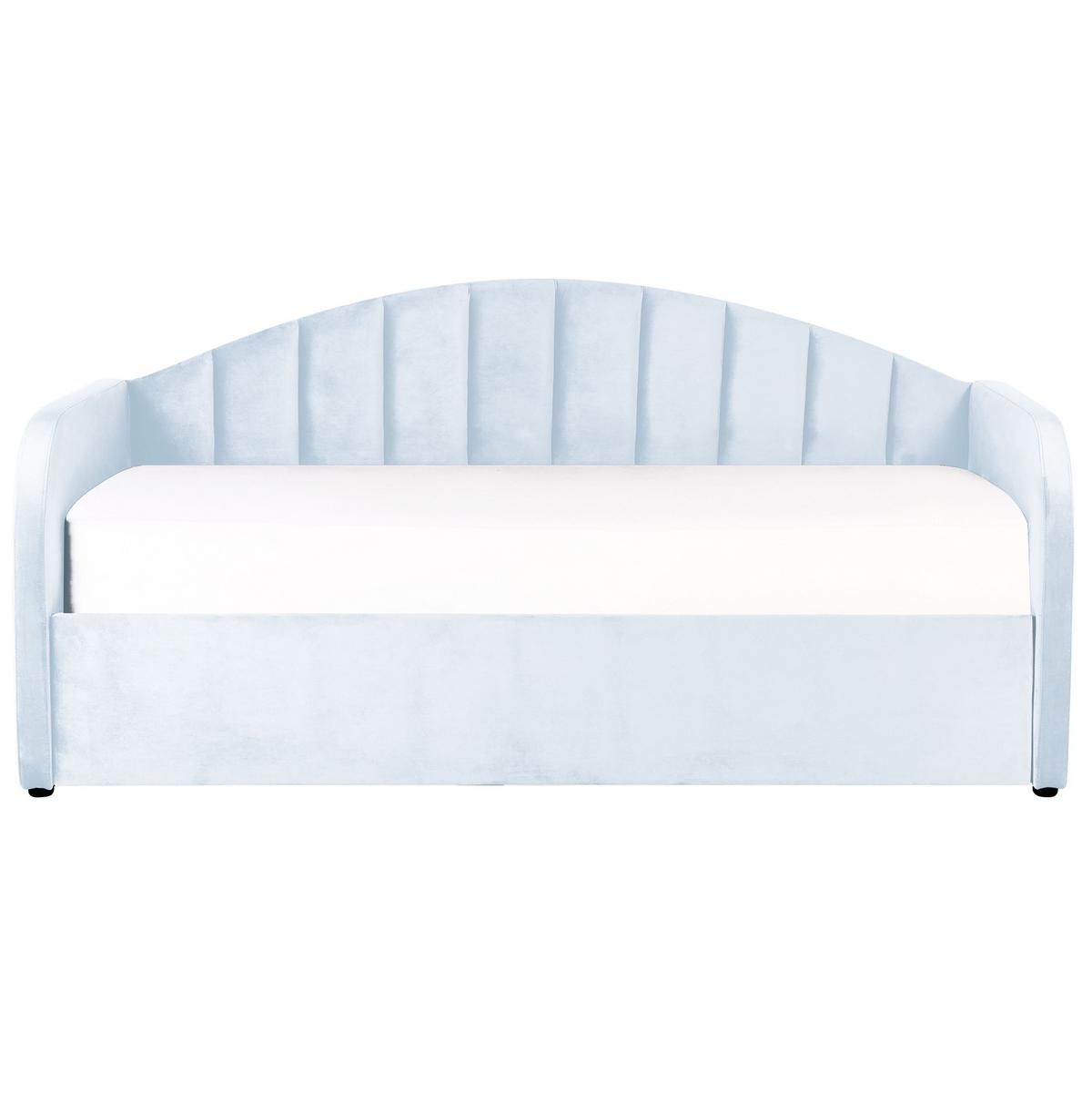 TAGESBETT 90/200cm Hellblau Eyburie - Hellblau, Textil (90/200cm) - Beliani