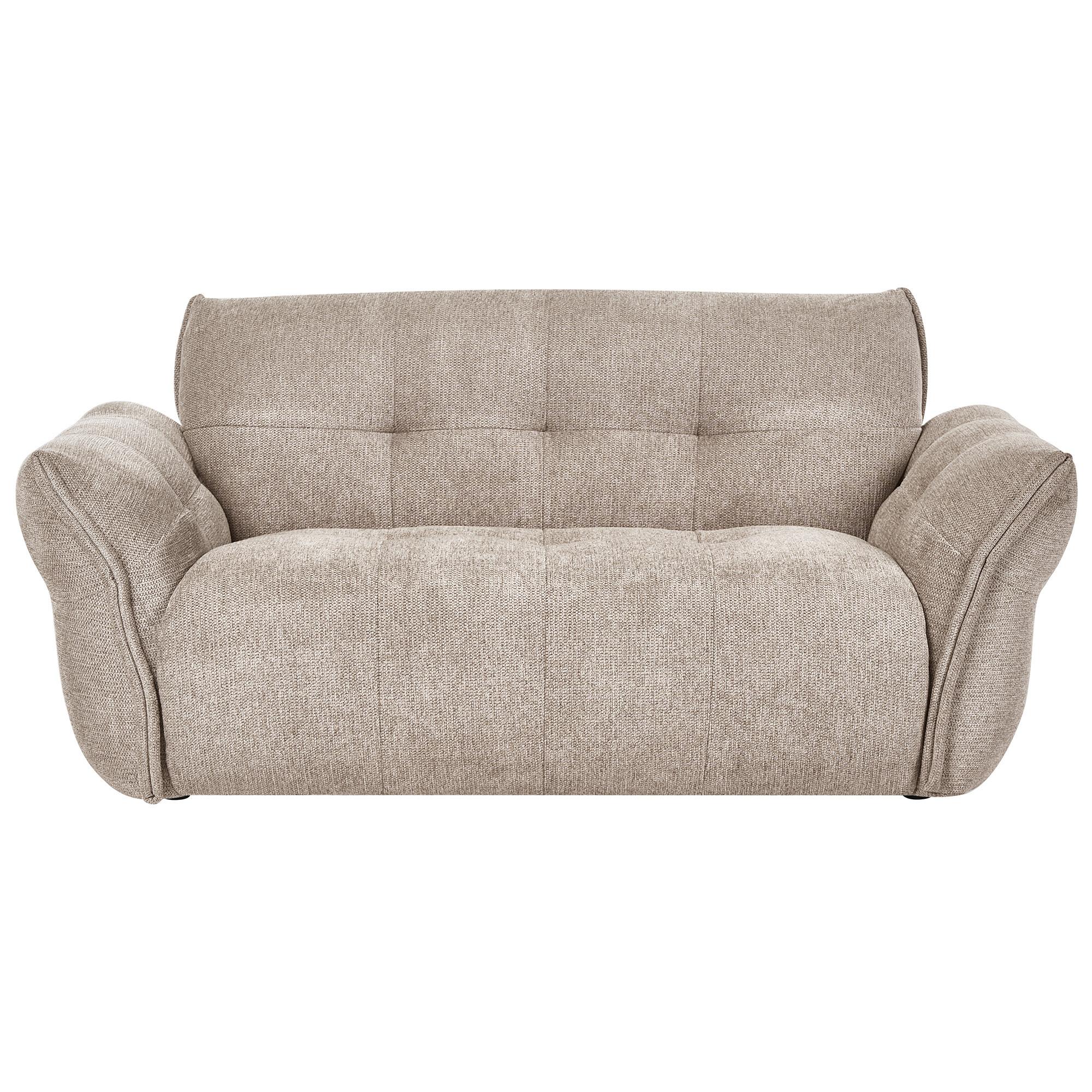 2-SITZER-SOFA Stoff Taupe Halba - Taupe, Textil (174/80/85cm) - Beliani