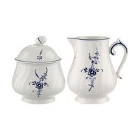 MILCH- UND ZUCKER-SET Vieux Luxembourg weiß-blau 2er Set - Blau/Weiß, Keramik (2/2/2cm) - Villeroy & Boch
