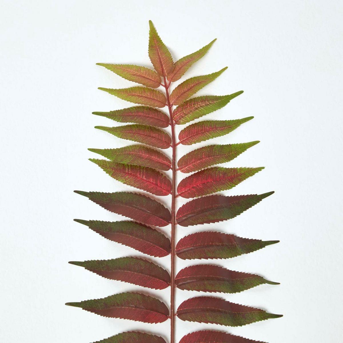 DEKOZWEIG Palmfarn rot-grün, 72 cm - Grün, Kunststoff (72cm) - Homescapes