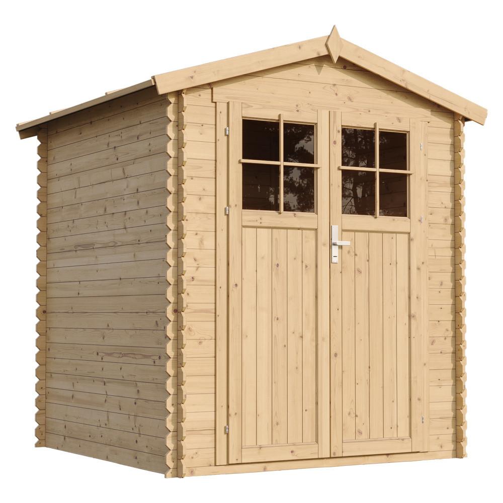 HOLZHAUS GARTENHAUS- B196xL186xH218 cm/ 2,82 m2 - M320F+M320G - Beige, Holz (180/224/186cm) - Timbela