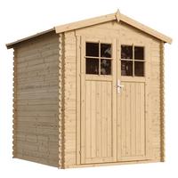 HOLZHAUS GARTENHAUS- B196xL186xH218 cm/ 2,82 m2 - M320F+M320G - Beige, Holz (180/224/186cm) - Timbela