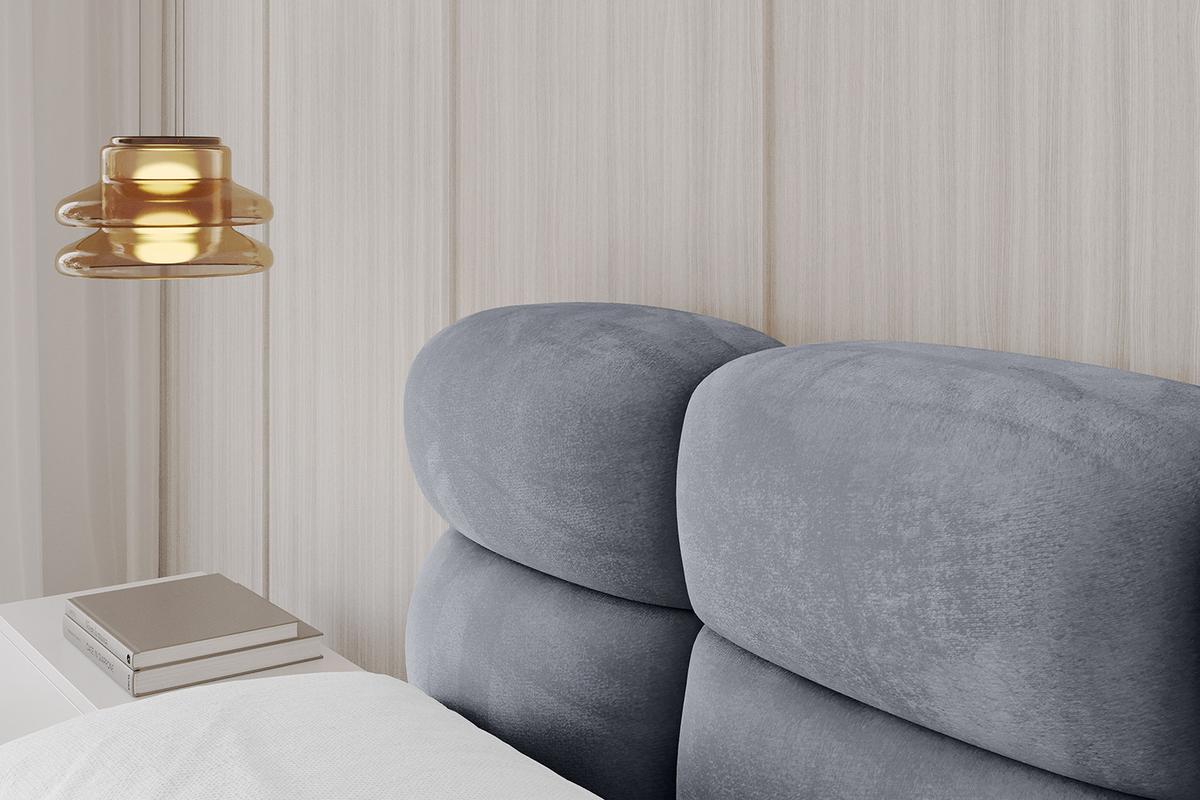 POLSTERBETT mit Bettkasten und Lattenrost, Boxbett ohne Matratze - NOMA 140x200 Grau - Grau, Holzwerkstoff/Textil (140/200cm) - ALTDECOR