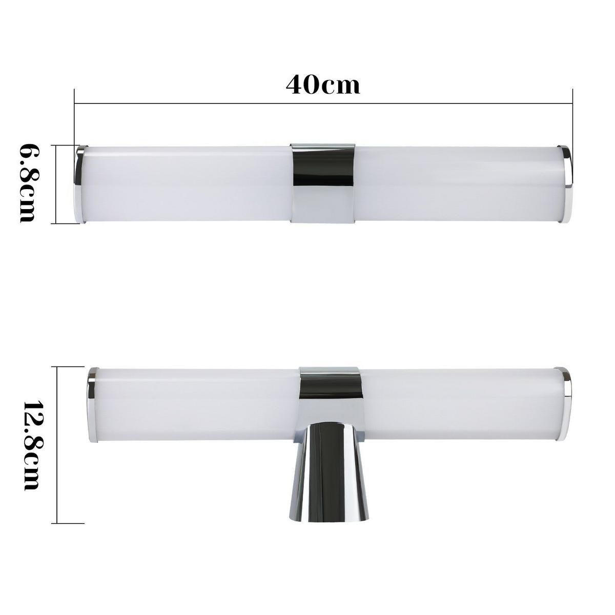 SPIEGELLEUCHTE KIEL 40/6.8/12.8 CM - Chromfarben, Kunststoff (40/6.8/12.8cm) - Nettlife