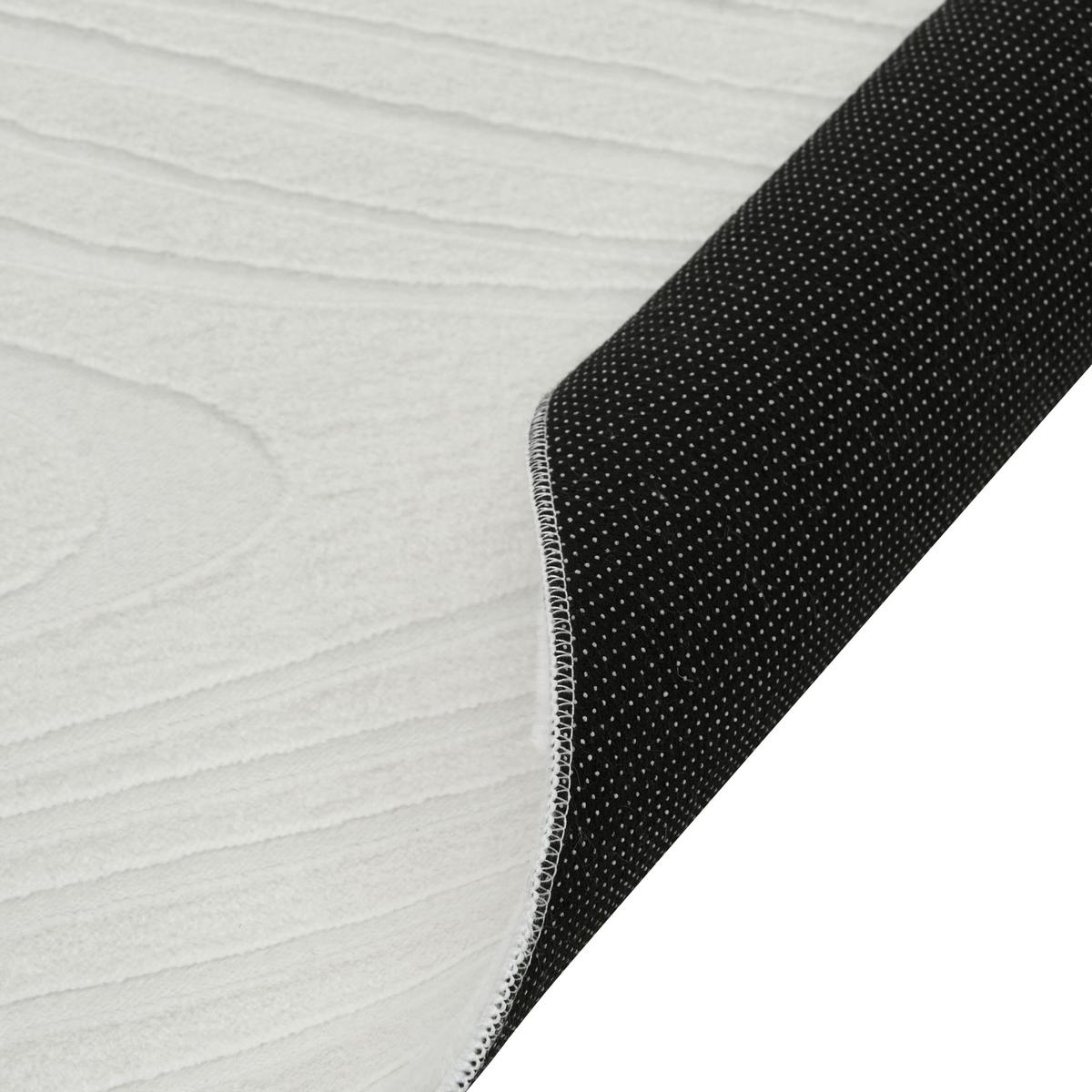 KUNSTFELLTEPPICH Cremeweiß 80/300 cm Ontake - Creme/Weiß, Kunststoff (80/300cm) - Beliani