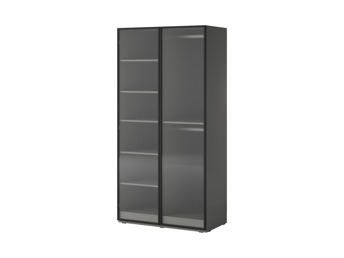 DREHTÜRENSCHRANK ATELIO 101/200/51 cm Modern Kleiderschrank 2-türig Grau - Grau, Holzwerkstoff (101/200/51cm) - MASSENO