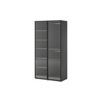 DREHTÜRENSCHRANK ATELIO 101/200/51 cm Modern Kleiderschrank 2-türig Grau - Grau, Holzwerkstoff (101/200/51cm) - MASSENO