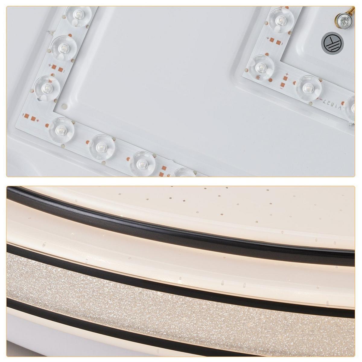 LED-DECKENLEUCHTE Benjamin 27/27/6 cm - Schwarz, Kunststoff (27/27/6cm) - Nettlife