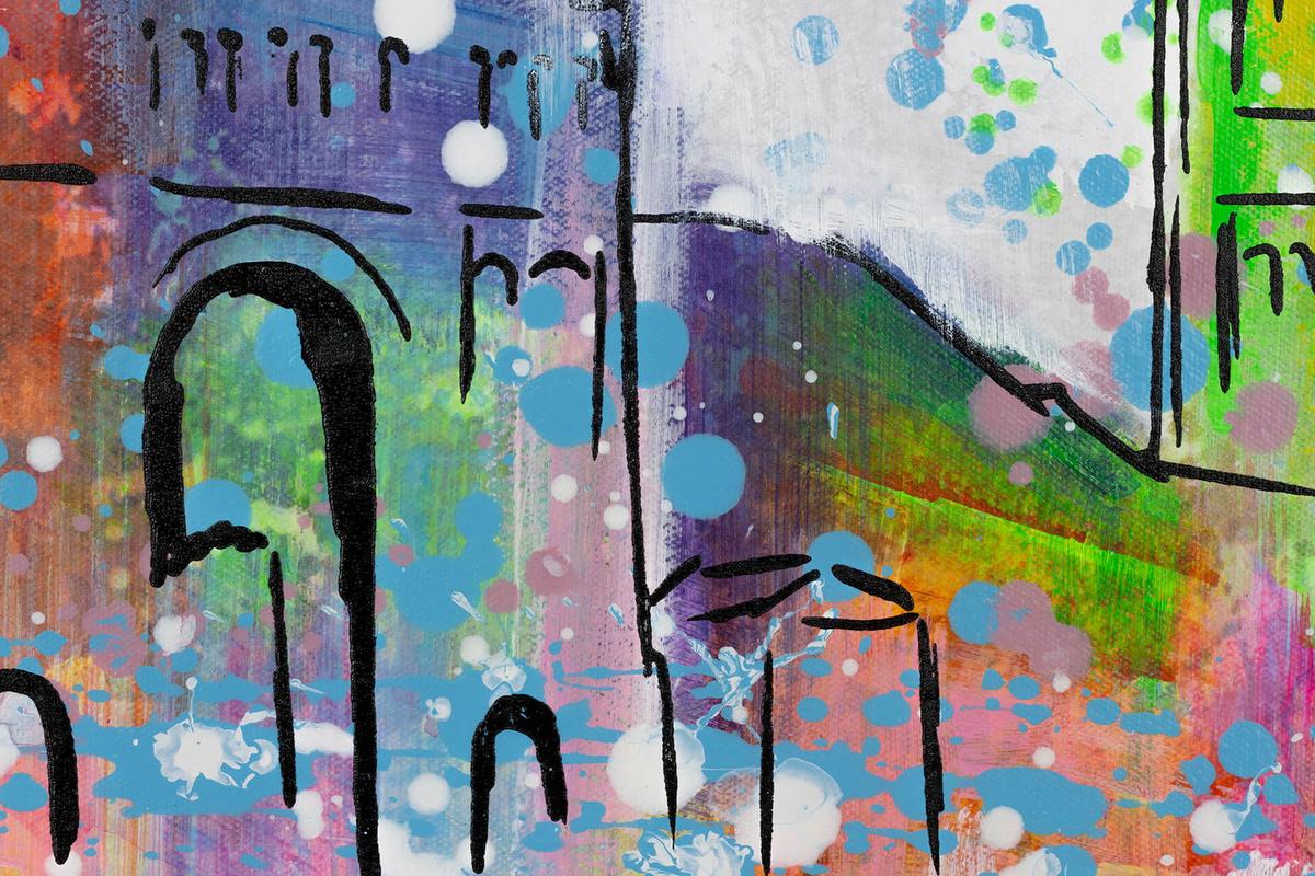 ACRYLBILD HANDGEMALT 120/60 cm - Multicolor/Grau, Holz/Textil (120/60cm) - KUNSTLOFT