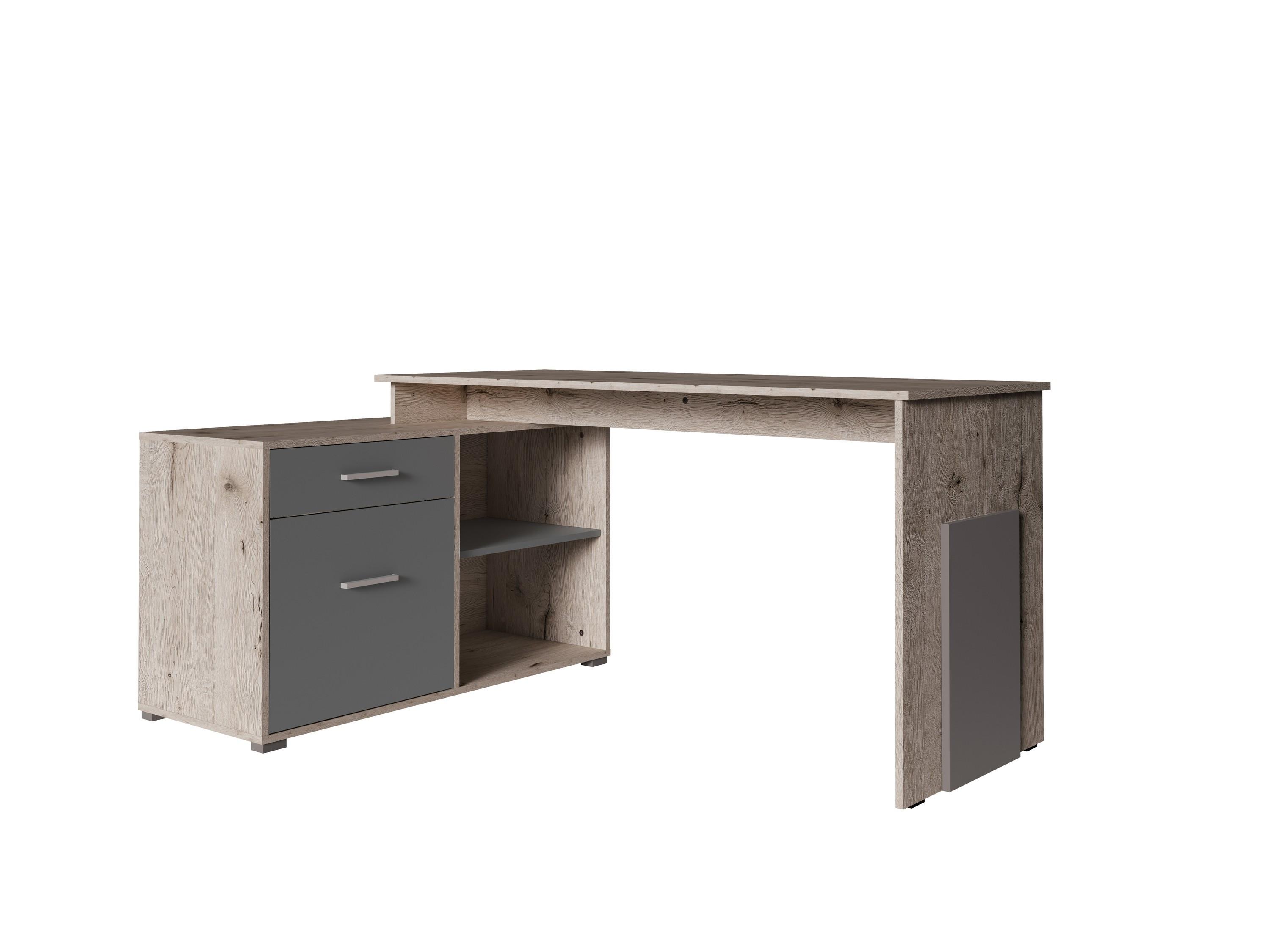 SCHREIBTISCH GARDA 167,5x110x76 cm Bürotisch Computertisch, Braun - Braun, Holzwerkstoff (110/167.5/76cm) - MASSENO