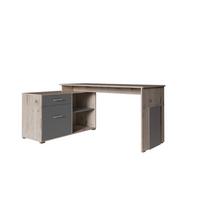 SCHREIBTISCH GARDA 167,5x110x76 cm Bürotisch Computertisch, Braun - Braun, Holzwerkstoff (110/167.5/76cm) - MASSENO