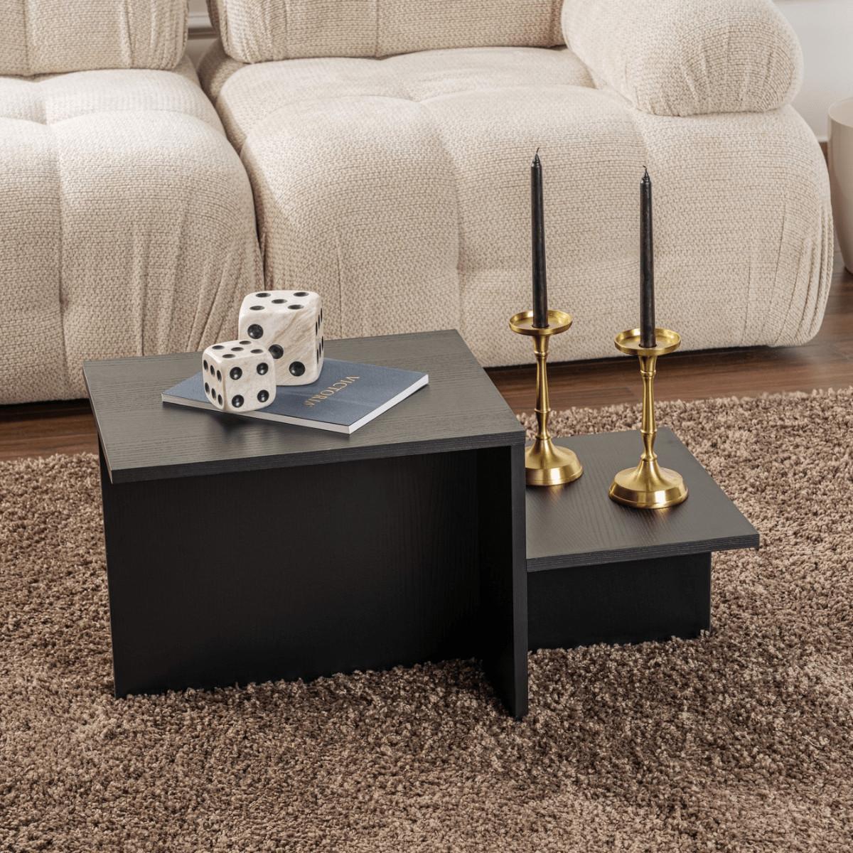 COUCHTISCH mit 2 Ebenen - harmony 77/40/40 cm - Eichefarben, Holzwerkstoff (59/40/40cm) - Calicosy