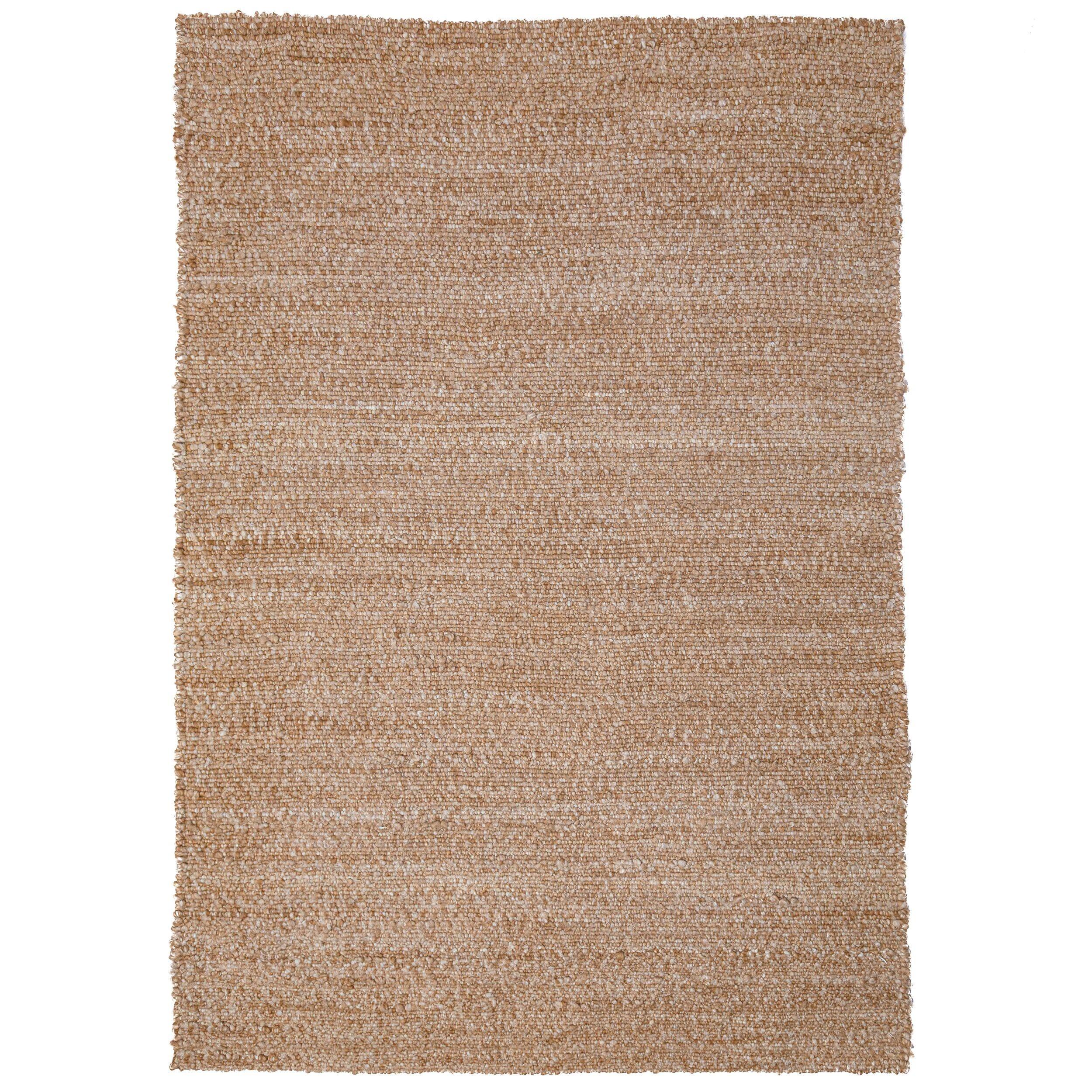 TEPPICH Kurzflor, handgewebt, GLAVEN, in Natur, Bouclé-Struktur, 120 x 170 cm - Beige, Textil (120/170cm) - KADIMA DESIGN