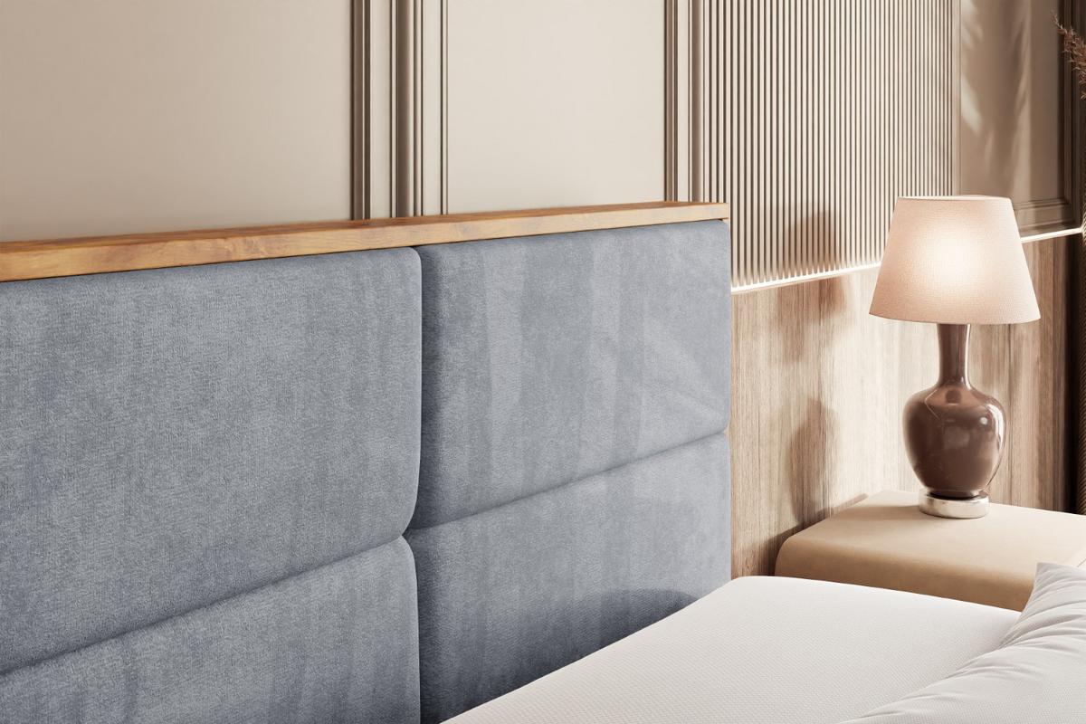 BOXBETT mit Matratze H3 und Lattenrost - LOLLI1 - 200x200 - Grau - Grau, Holzwerkstoff/Kunststoff (200/200cm) - ALTDECOR