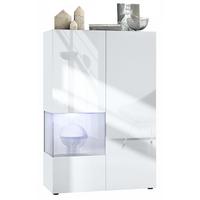VITRINE Morena Einsatz in Weiß matt - Weiß, Holzwerkstoff (91.5/136.5/37cm) - Vladon