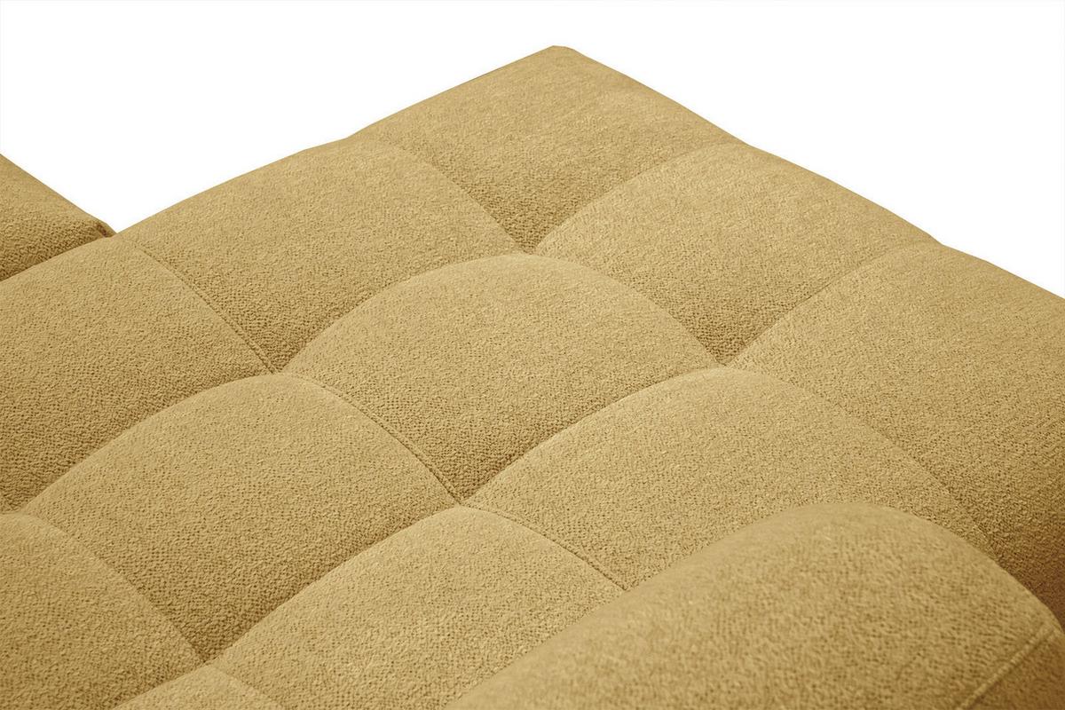 ECKSOFA SALVINI 4-Sitzer, honig - Schwarz/Honig, Holzwerkstoff/Textil (158/292cm) - Wozimo
