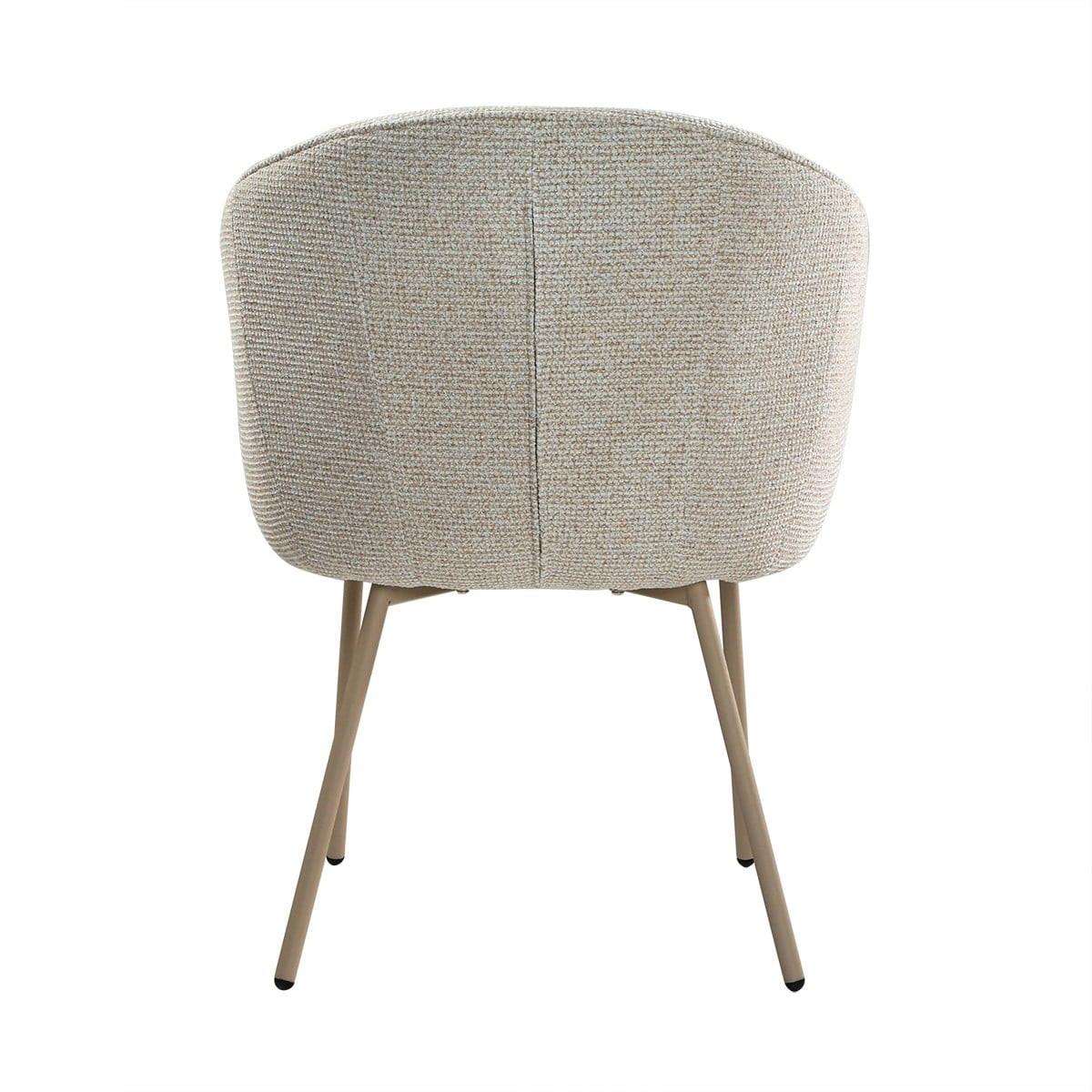 STÜHLE 2er-Set aus Stoff Beine aus Metall beige 62/60/81 cm - Beige, Textil (60/81/65cm) - Calicosy