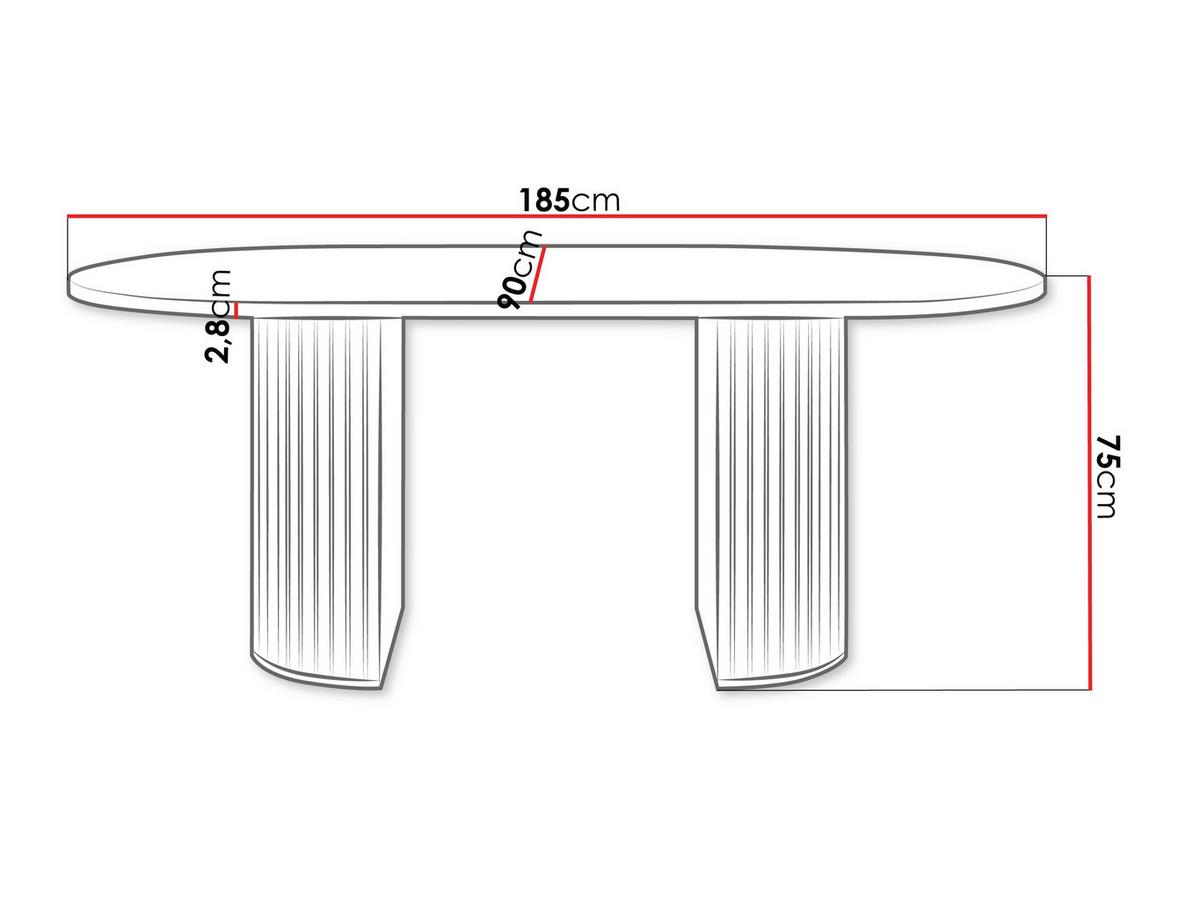 ESSTISCH Wotkon - Sandfarben, Holzwerkstoff (90/185/75cm) - MIRJAN24