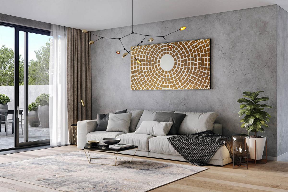 ÖLGEMÄLDE XXL Gold 200/100 cm - Goldfarben/Weiß, Holz/Textil (6.68/100cm) - KUNSTLOFT