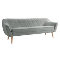 SOFA Skand 3 - Naturfarben/Grau, Holz/Textil (180/75/74cm) - MIRJAN24
